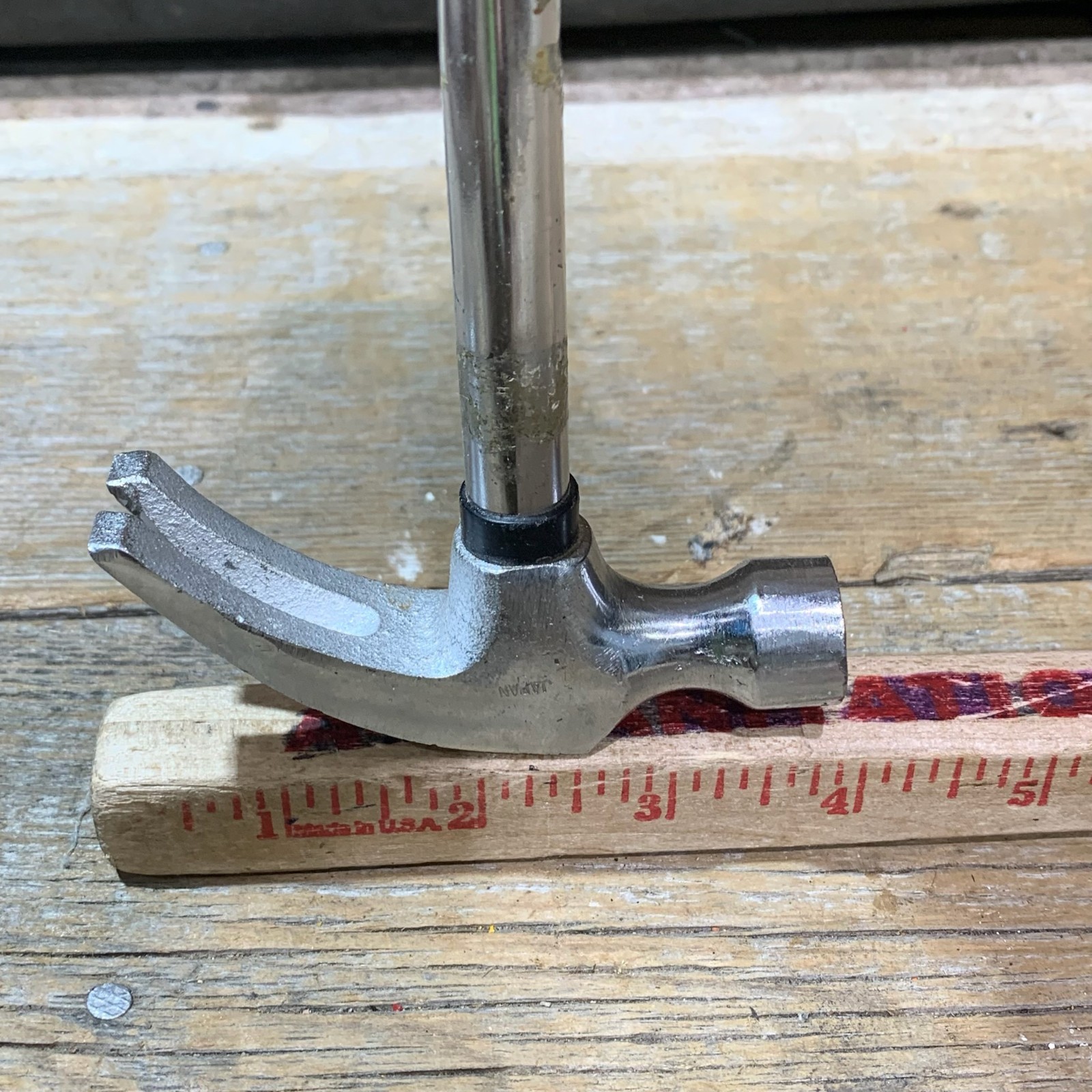 Rubber Handled Claw Nail Hammer, Steel, 10.5"