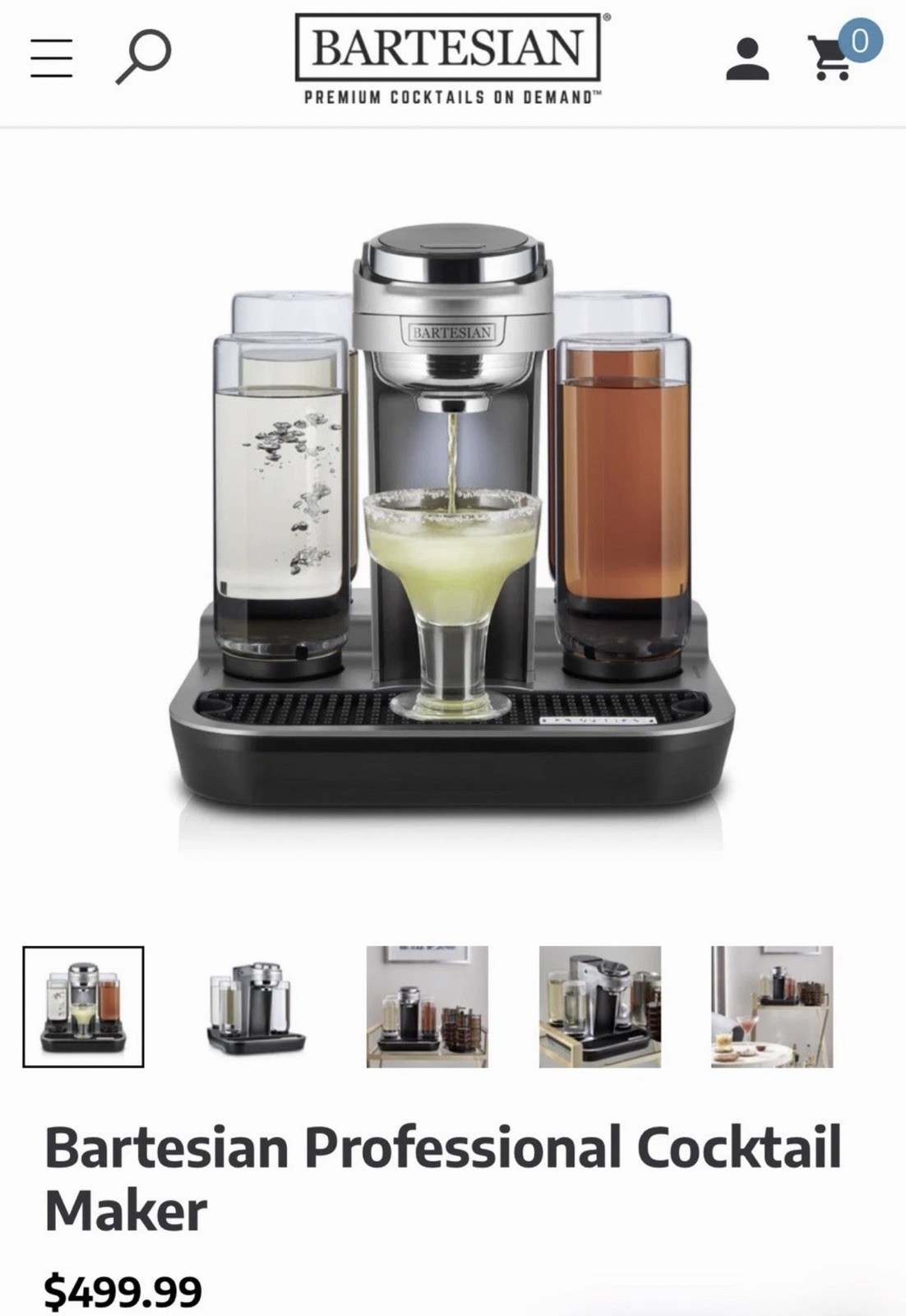Used Bartesian Professional Cocktails On Demand Kit Model 55300