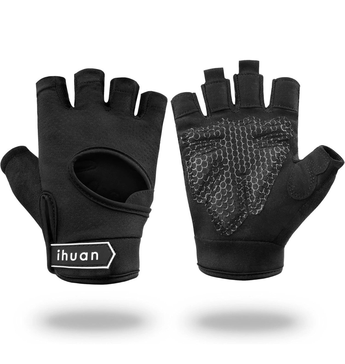 ihuan unisex Workout Gloves Full Palm Protection Gym Exercise Cycling Fitness XL