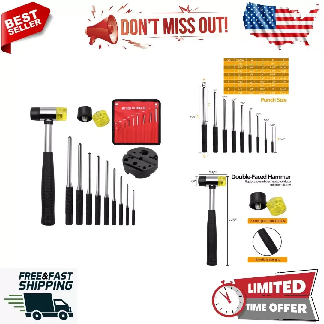 Premium Gunsmithing Tools - 14pcs Removing Repair Set - Gun Block - Hammer