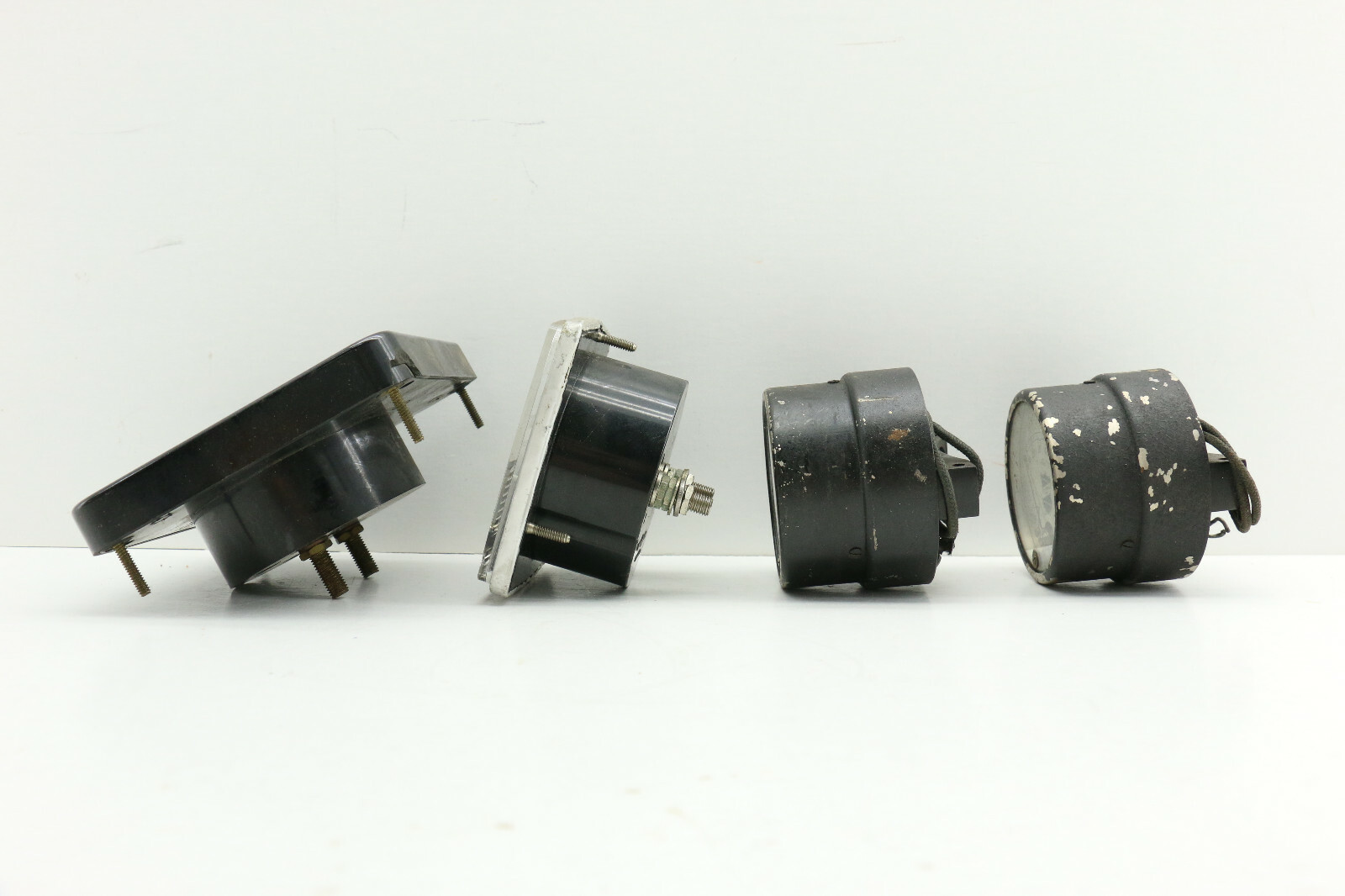 4pc Antique Vintage Steampunk Volt Gauges Untested as Found