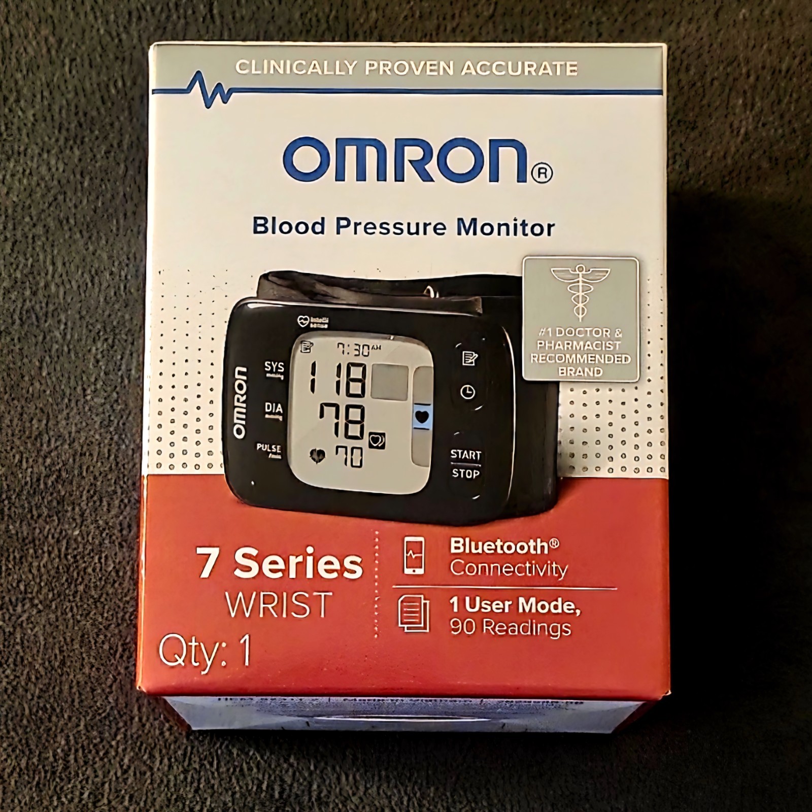 Omron 7 Series Wrist Bluetooth Blood Pressure Monitor Easy To Use New - BP6350