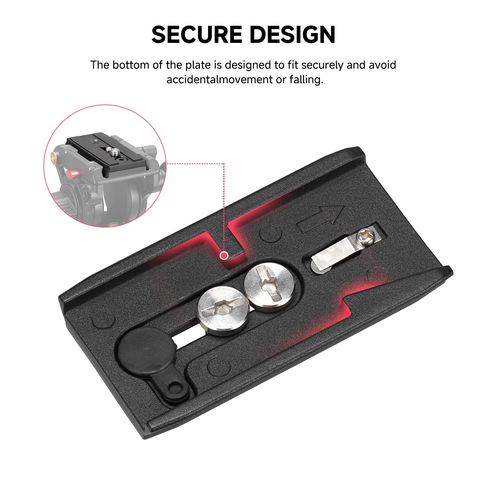 Universal Sliding Quick Release Plate Replacement Camera Mount with 1/4 Inch and