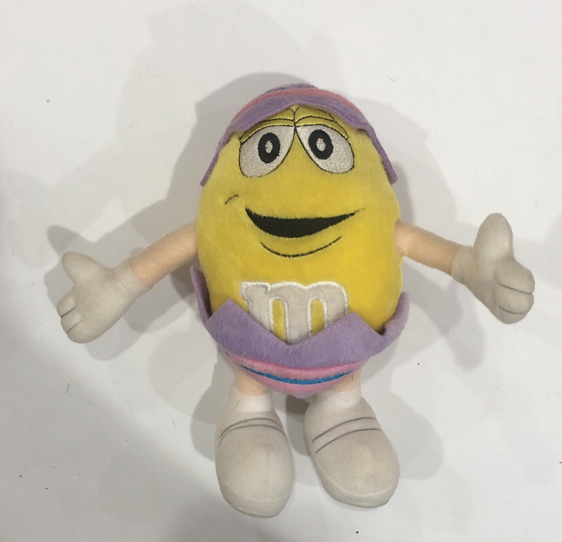 M&M's Yellow Plush Character Inside Easter Egg