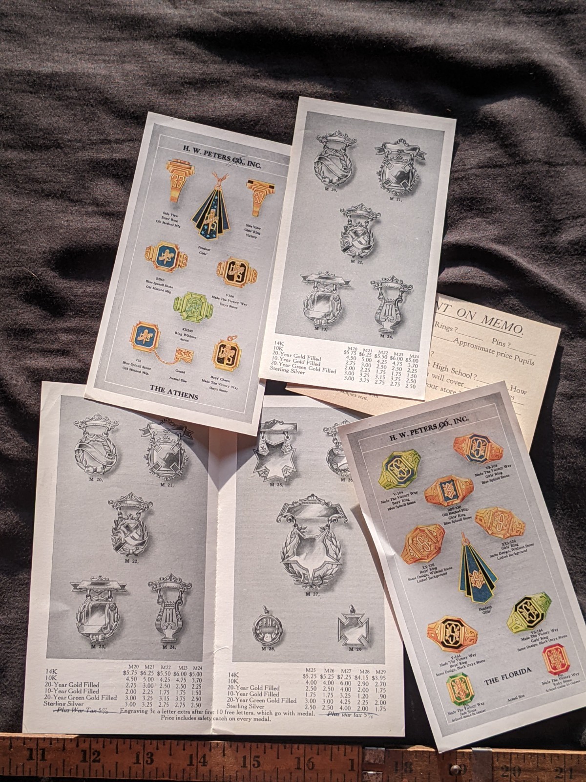 Class rings and medals  Advertising mailer sales brochure