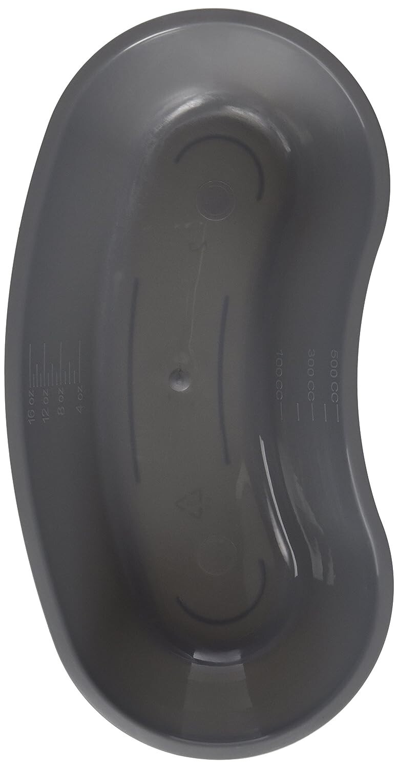 Medline DYND80327 Plastic Emesis Basins - 500 mL Graphite