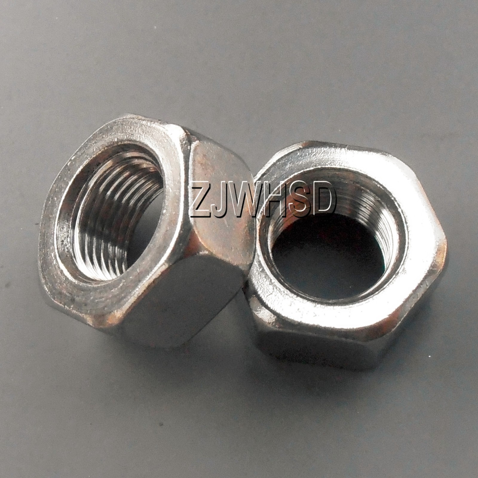 2pcs M20 x 1.5 mm Pitch Stainless Steel Left Hand Fine Thread Hex Nut Metric