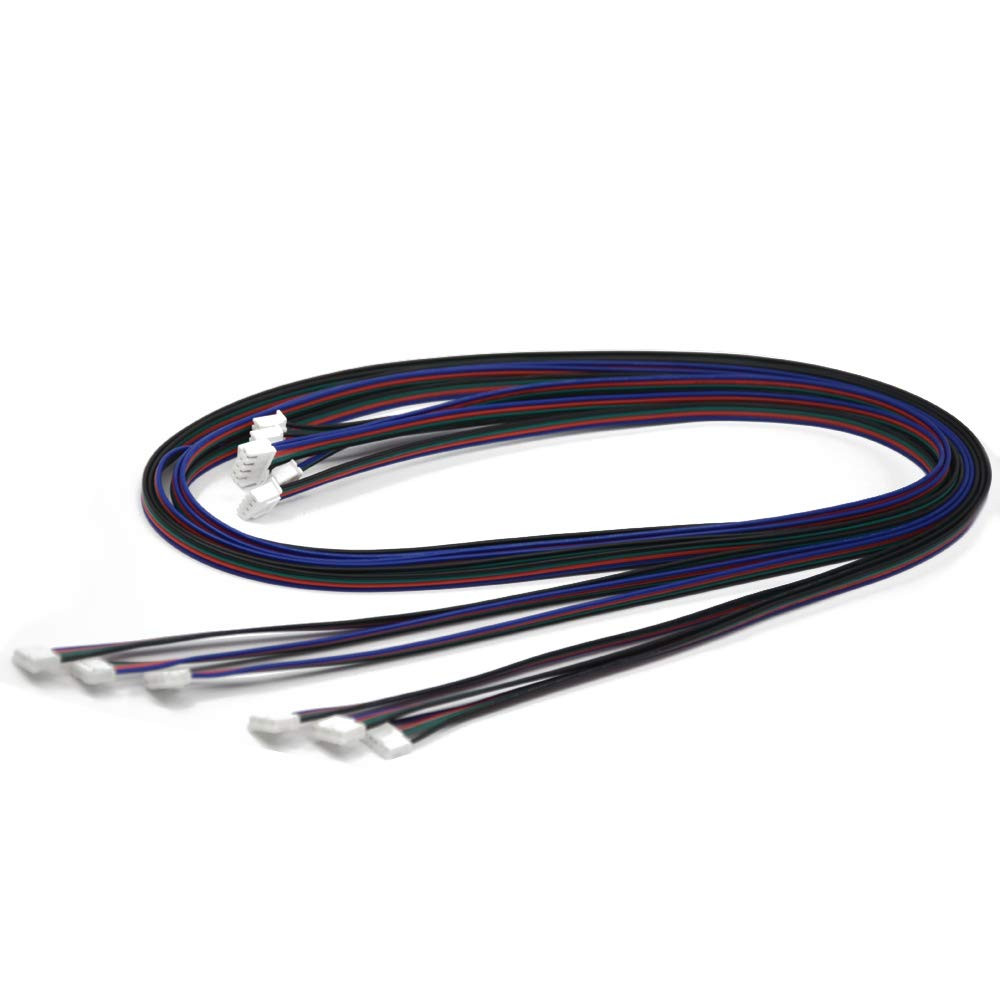6Pcs 1M XH2.54 4 Pin to 6 Pin Terminal Stepper Motor Cables for 3D Printer
