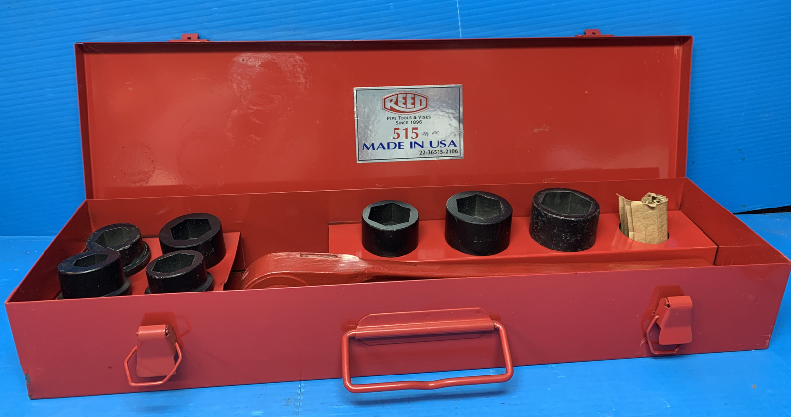 Reed 515 Thru-Bolt Metric Utility Socket Set 02246 L500 Handle Very Nice Set