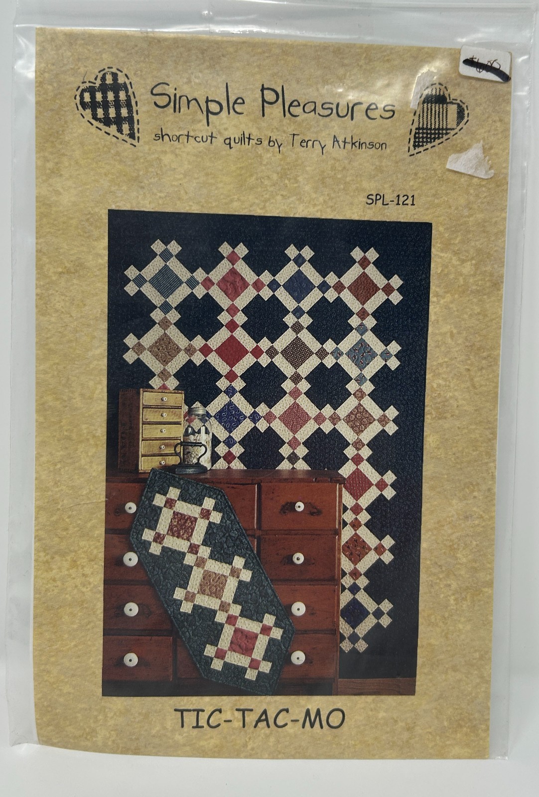 Simple Pleasures Quilt Pattern Tic-Tac-Mo SPL-121 Terry Atkinson New Uncut