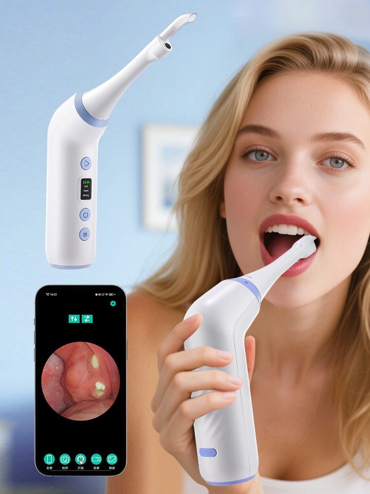 Visible Tonsil Stone Remover Kit with HD Camera, 3 Suction Levels, LED Light