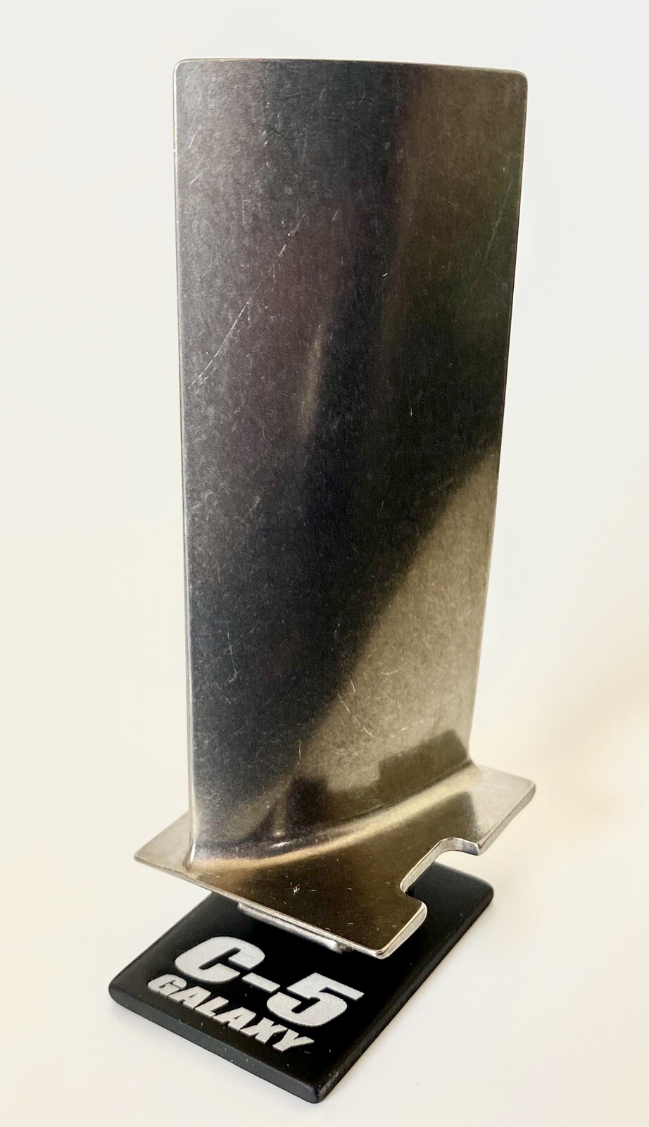 C-5 Galaxy Titanium Jet Engine Blade. Cargo Flight Sim Desk Model Turbine C-17