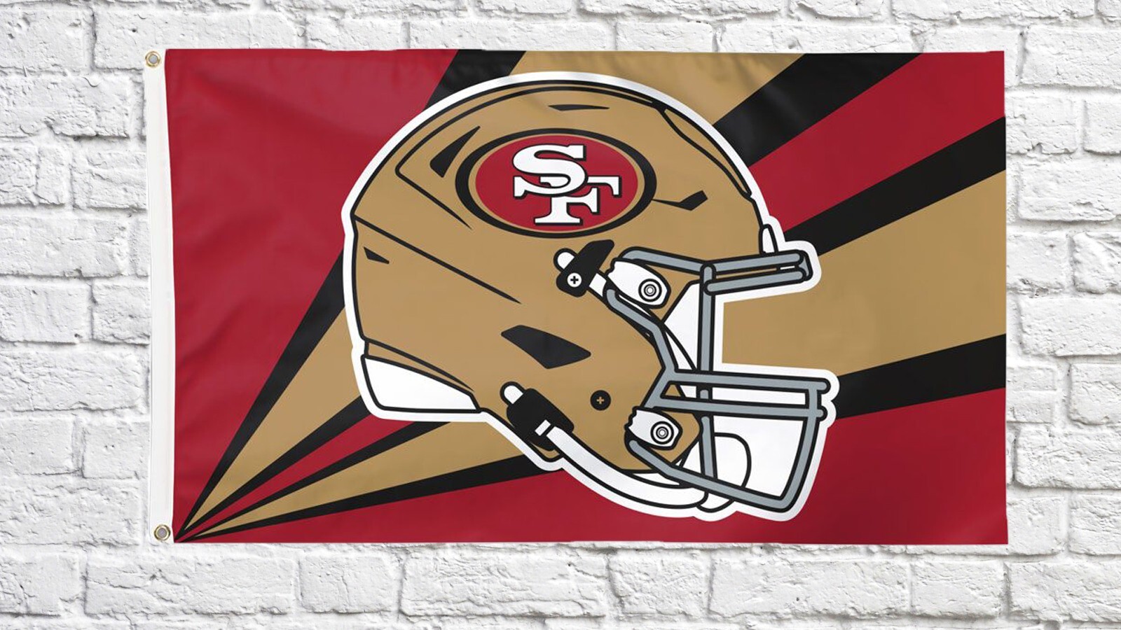 San Francisco 49ers Football 3x5 ft Helmet Flag - Ideal NFL Football Gift Banner