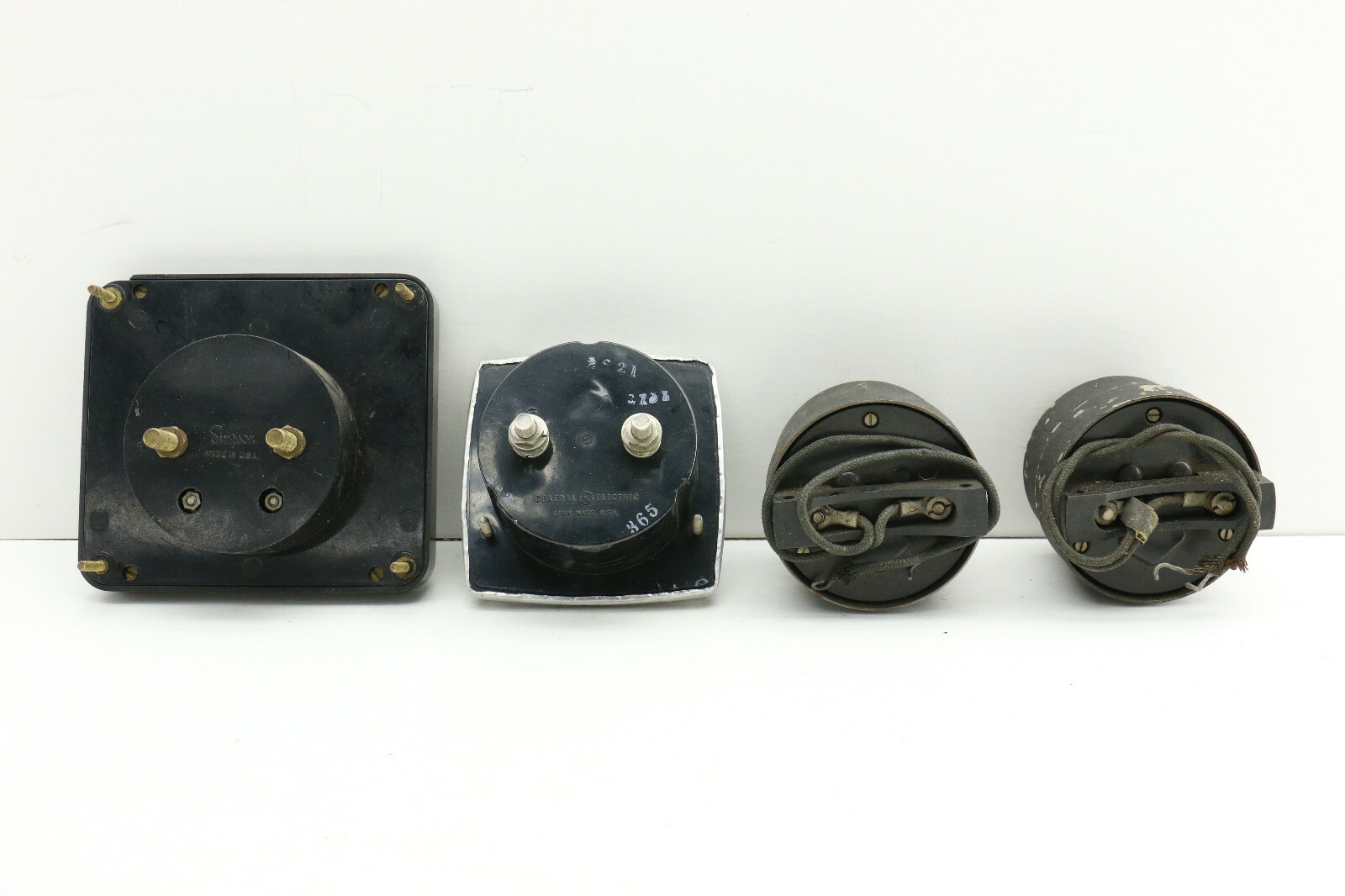 4pc Antique Vintage Steampunk Volt Gauges Untested as Found