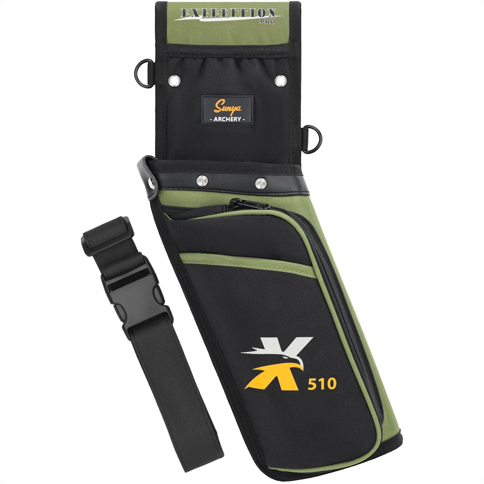 SUNYA X510 Field & Competition Hip Arrow Quiver 3-Slot Noise-Free Archery with