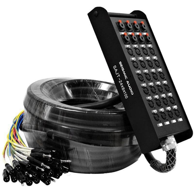 24 Channel XLR Snake Cable 150ft with TRS Returns 24x8