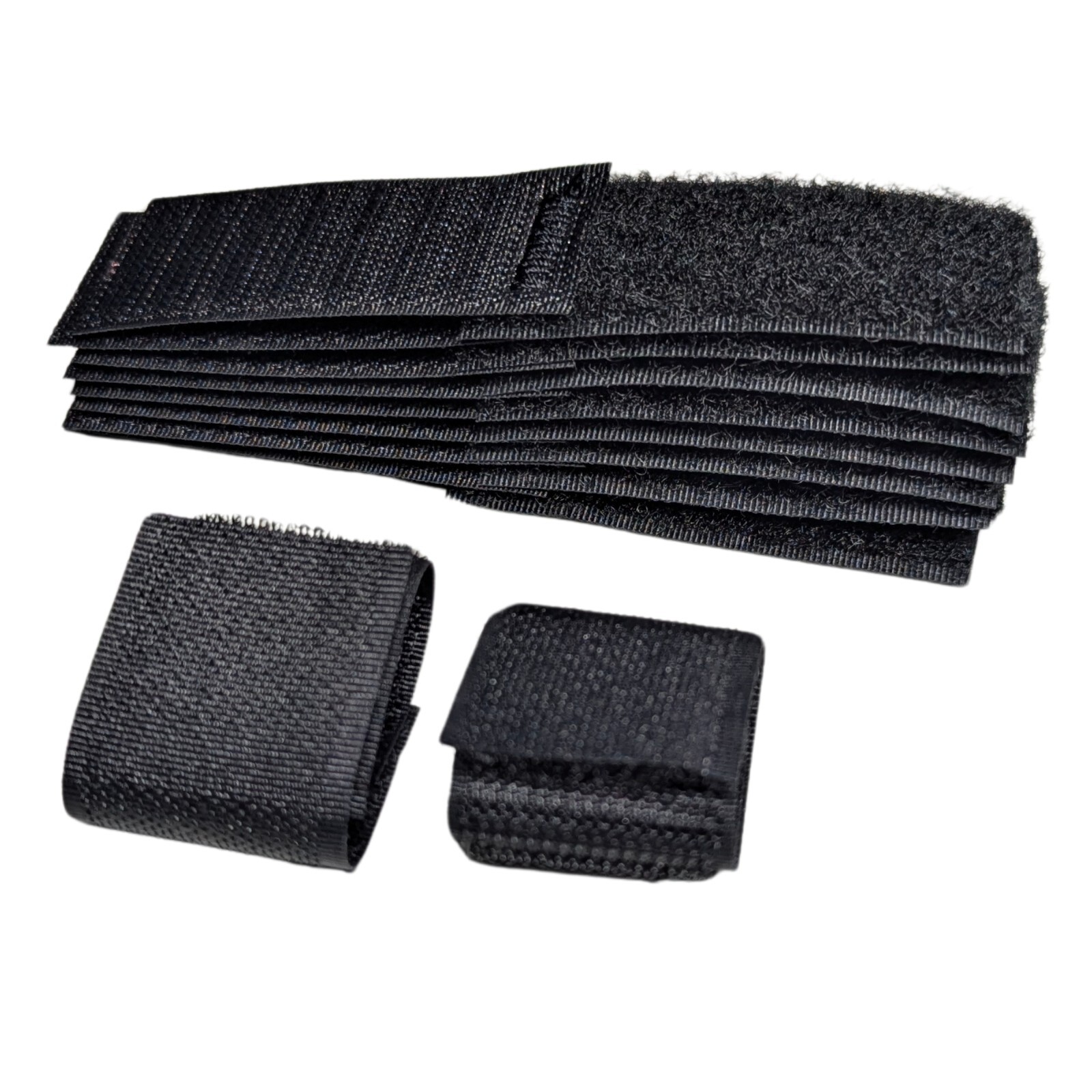 10 Black 1" MOLLE Official VELCRO® Backpack Assault Pack Webbing Keeper Straps