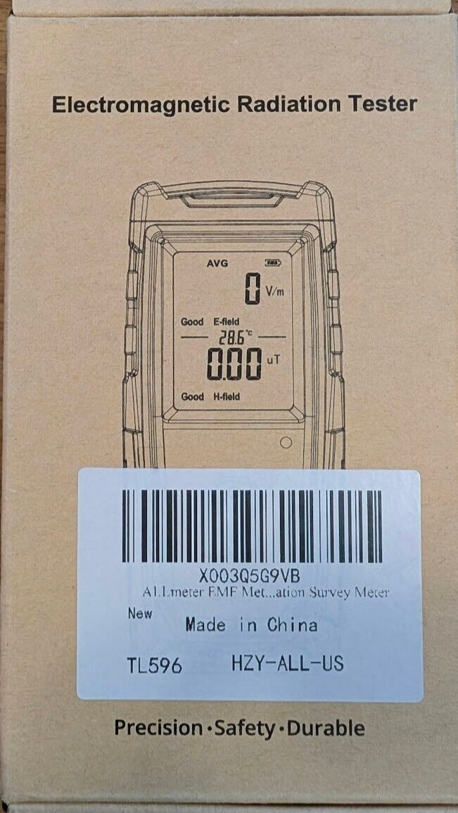 EMF Meter, Rechargeable Digital Electromagnetic Field Radiation Detector USB NEW