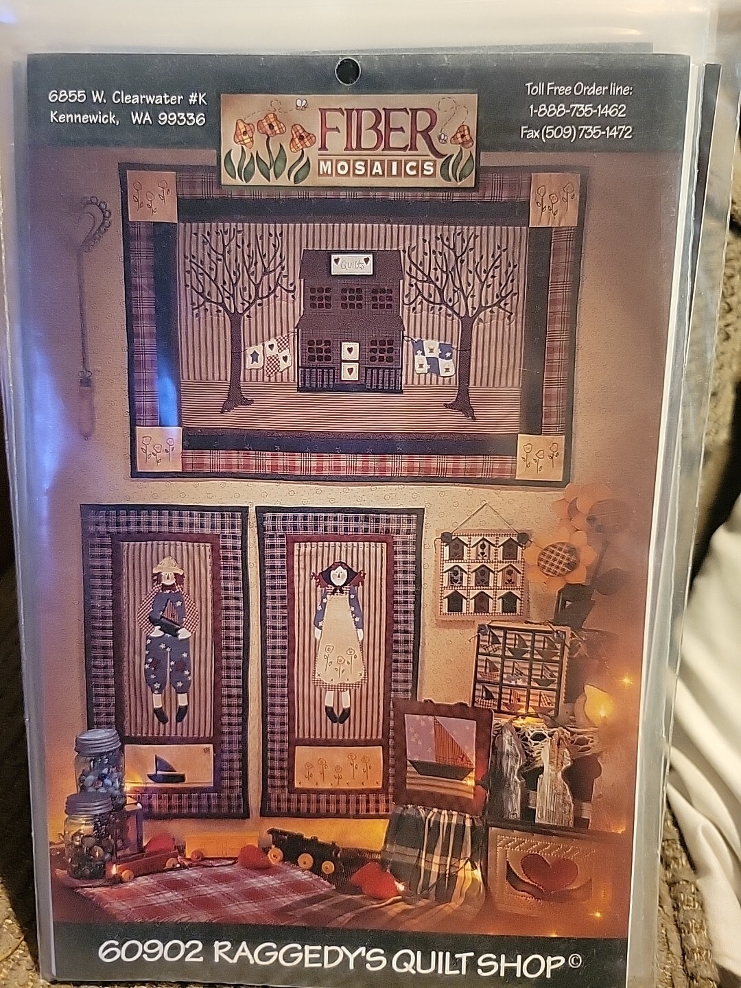 Fiber Mosaics 60902 Raggedy's Quilt Shop Sewing Pattern New