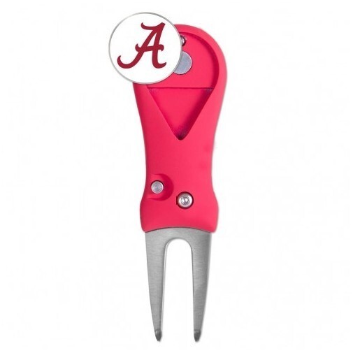 University of Alabama Crimson Tide Golf Ball Marker + Spring Action Divot Tool
