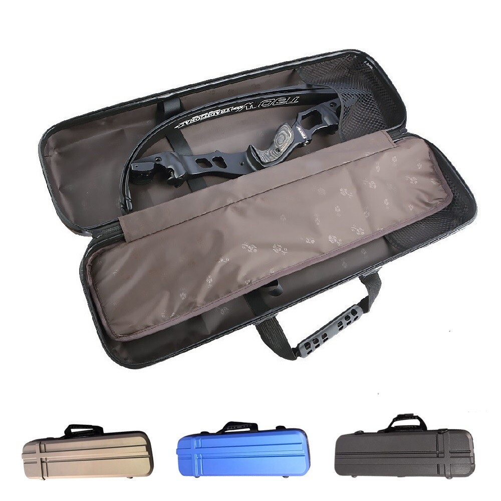 Takedown Recurve Bow Hard Case Hand Bag Backpack Archery Hunting Outdoor Pockets