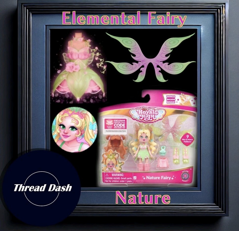Royale High Elemental Fairy Nature Blossom Wing Nymph Dress Code Only Sent In Dm