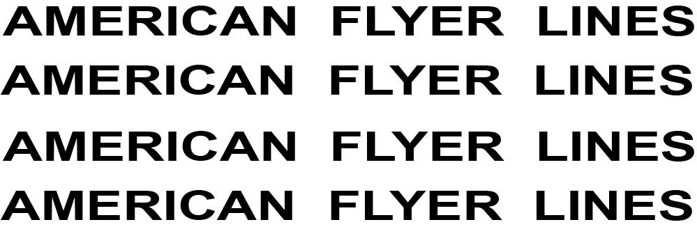 American Flyer LInes Loco Tender Decal Lettering 342 343 346 etc