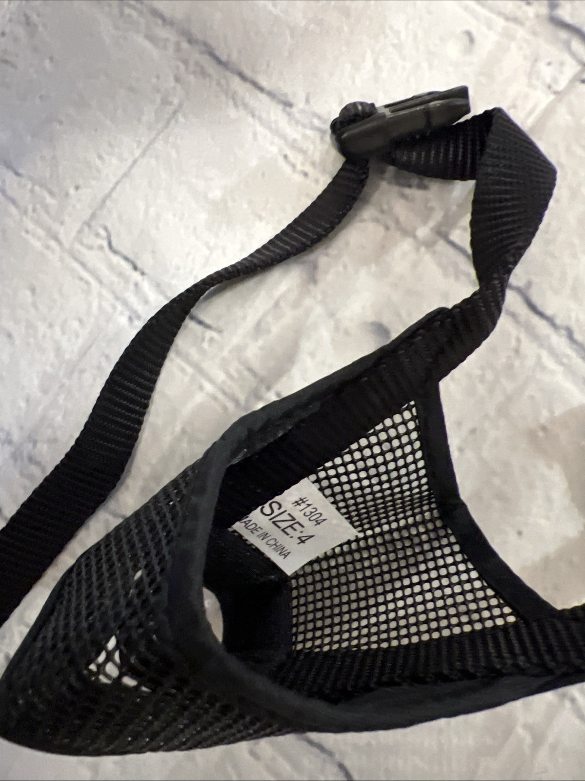 Size 4 Best Fit Adjustable Mesh Dog Muzzle BLK 6" Nose Size (Medium Breeds)