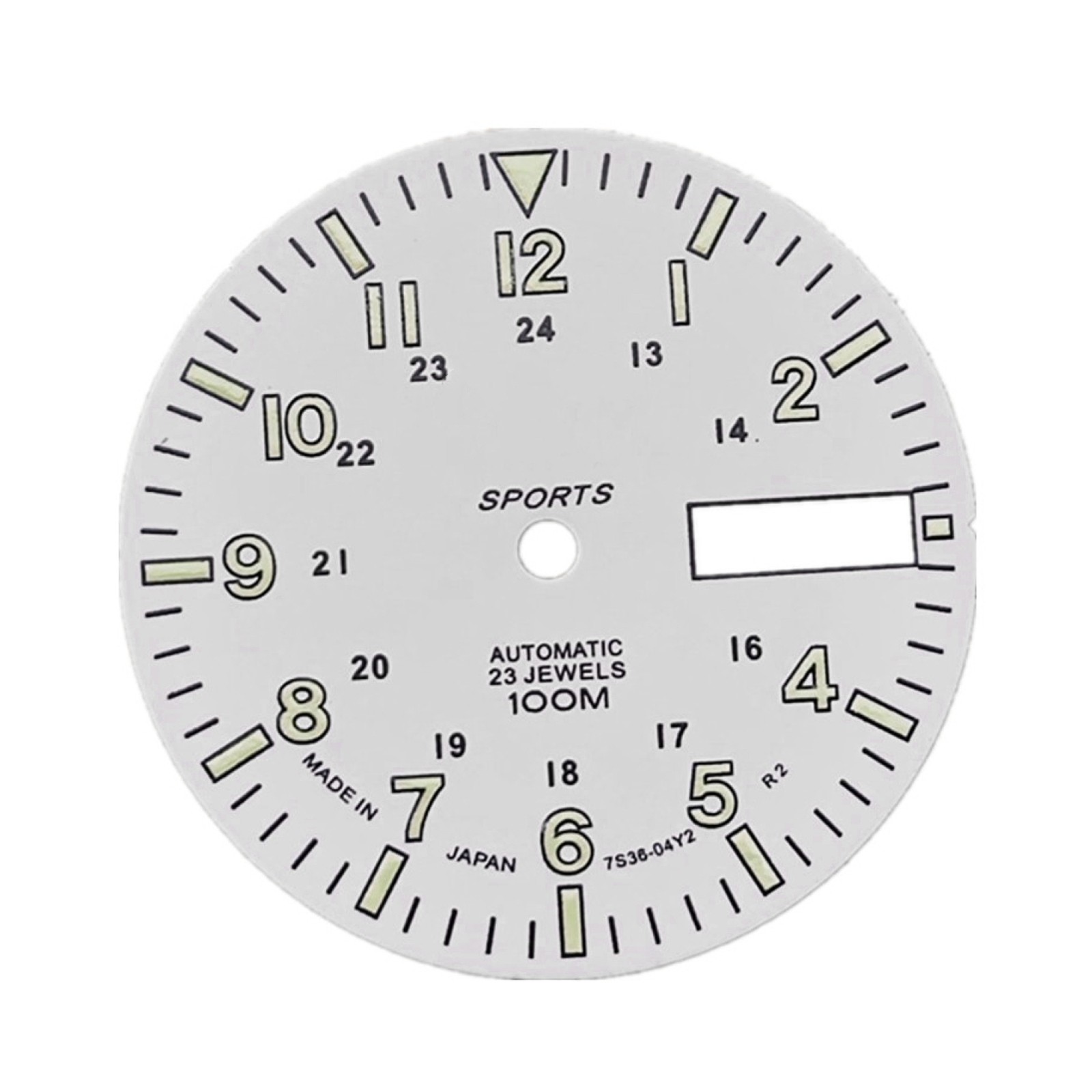 White Luminous Automatic Mechanical Watch Movement Dial Replacement For NH36A