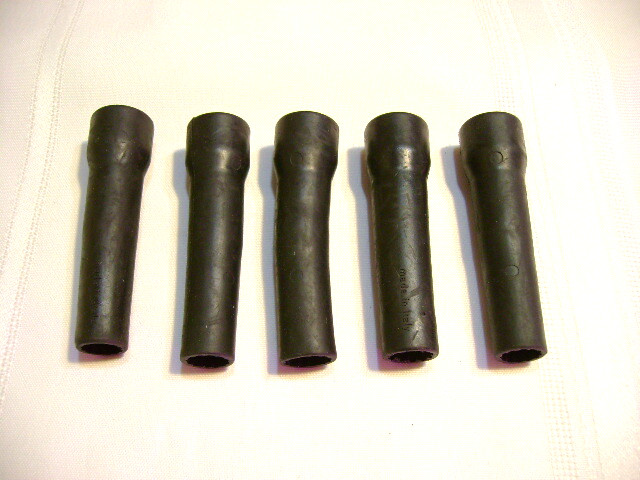 5 EA. USED SHORT BLACK HOSE PROTECTORS UNBRANDED LOT OF 5, DIVERS EQUIPMENT