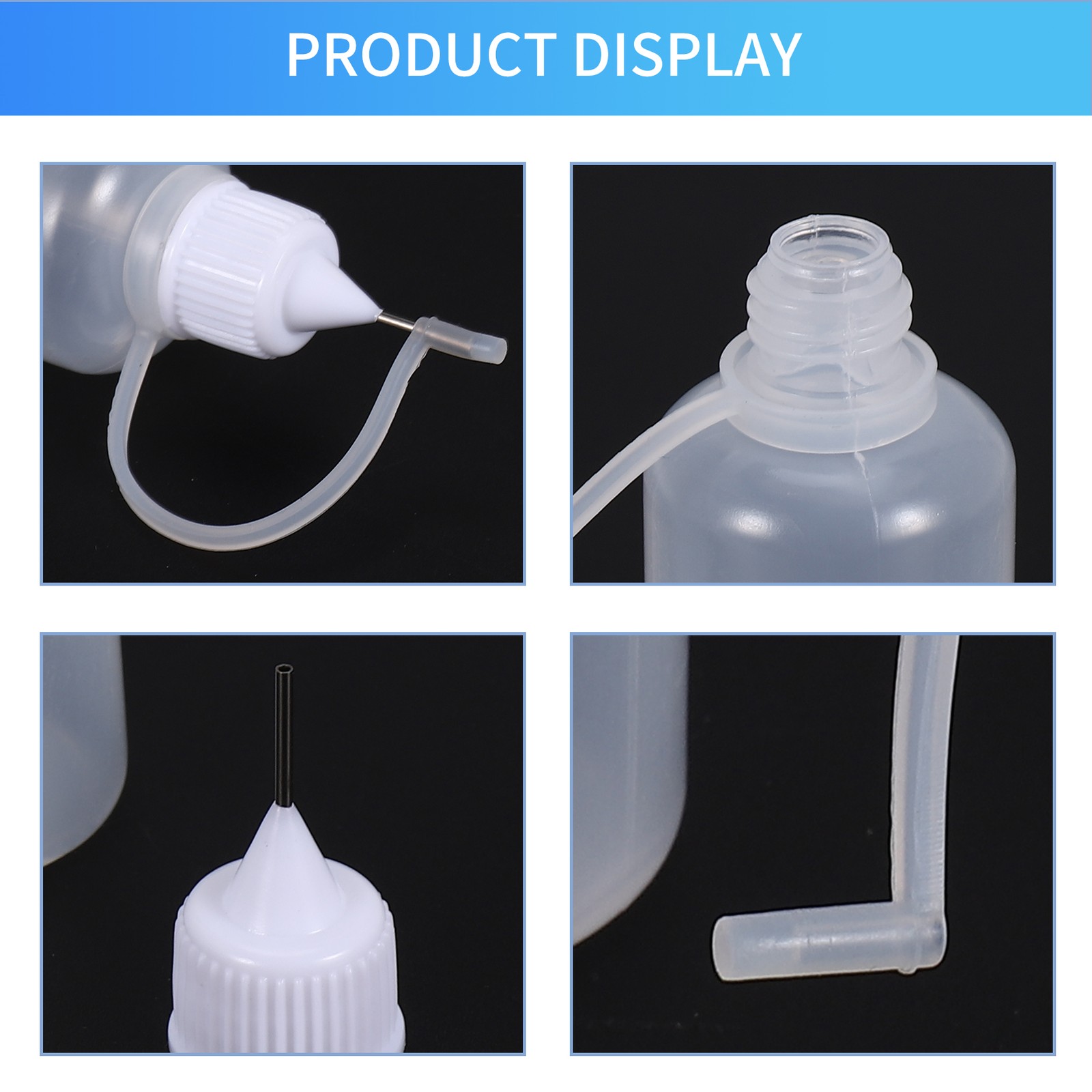 10Pcs 30Ml Plastic Squeezable Tip Applicator Bottle Refillable Dropper7906