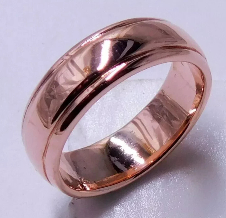 Solid Pure Copper Minimalist Healing Ring, Handmade, Unisex, Classic Band