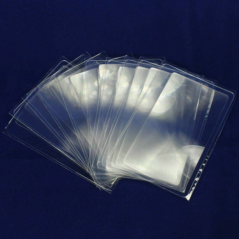 10 PCS Credit Card Sized Wallet Pocket 2X Magnifier Magnifying Reading Glass