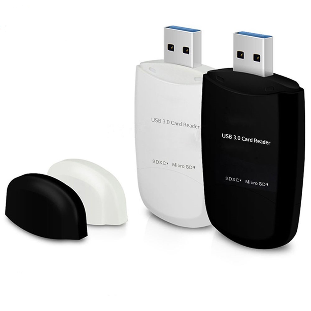 2 Pcs 8-in-1 USB 3.0 5Gb/s Memory Card Reader For SDHC/SDXC/MicroSDHC/MicroSDXC