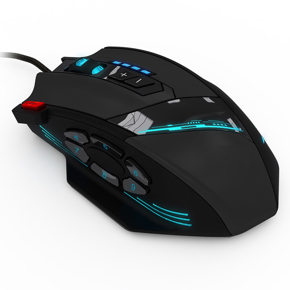 ZELOTES C-12 Wired USB Optical Gaming Mouse 12 Programmable Buttons Compute ASEW