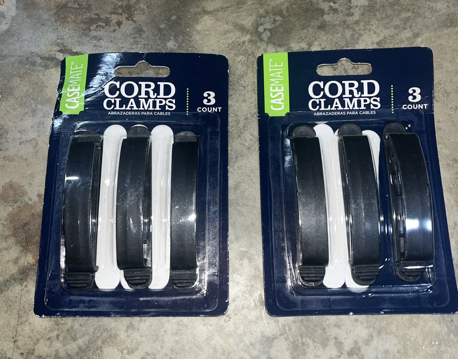 Casemate Cord Organizer Clips Set of  3 NEW Self-Adhesive Wire Holder Clamp 3.5"