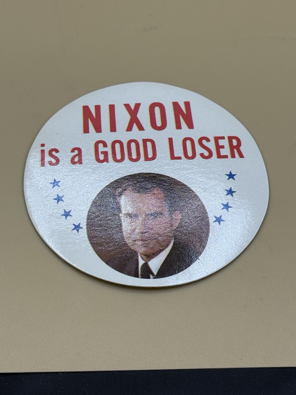 Vintage Collectible 1968 Nixon is a Good Loser Sticker, Tricky Dick, Republican