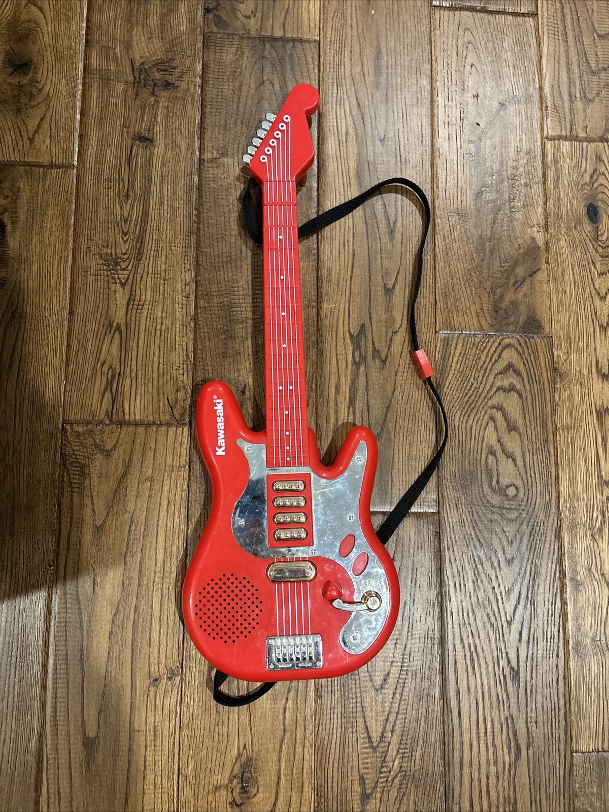 Vintage Kawasaki Electric Guitar Toy Red