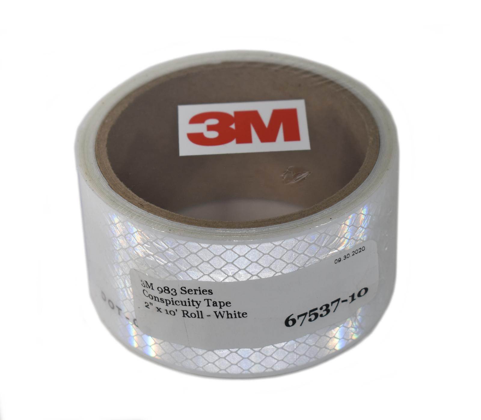 One 2" x 10' Roll of 3M 983-10 Diamond Grade Solid White DOT-C2 Reflective Tape