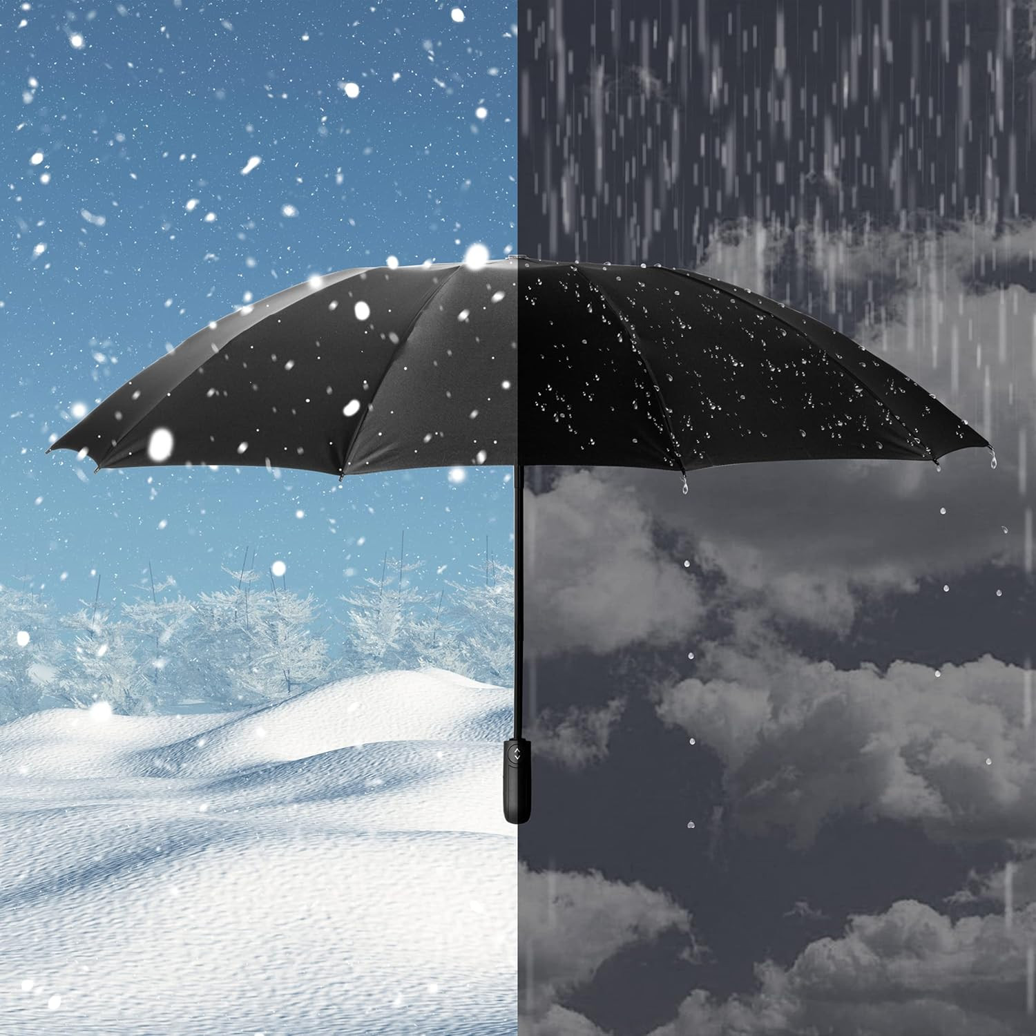 Travel Inverted Umbrella Compact Windproof- Automatic Reverse Umbrellas for Rain