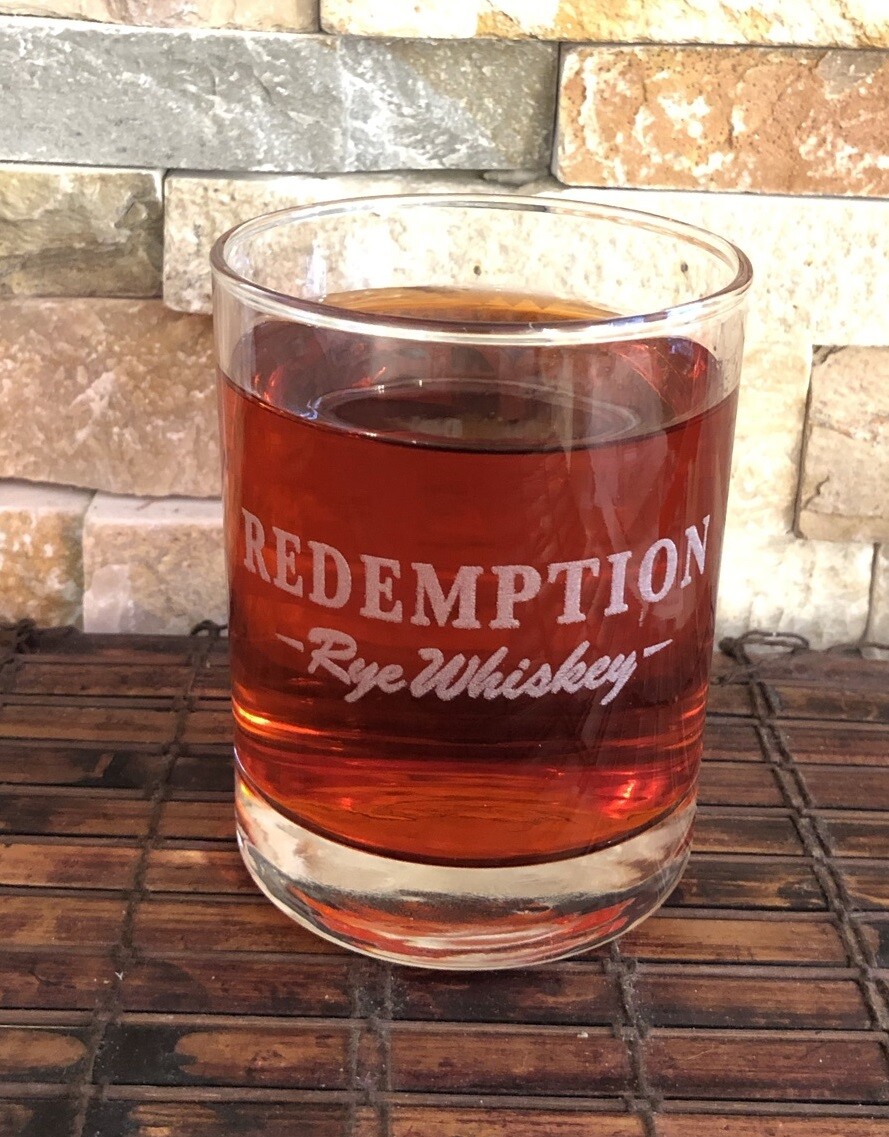 REDEMPTION Collectible Whiskey Glass 8 Oz