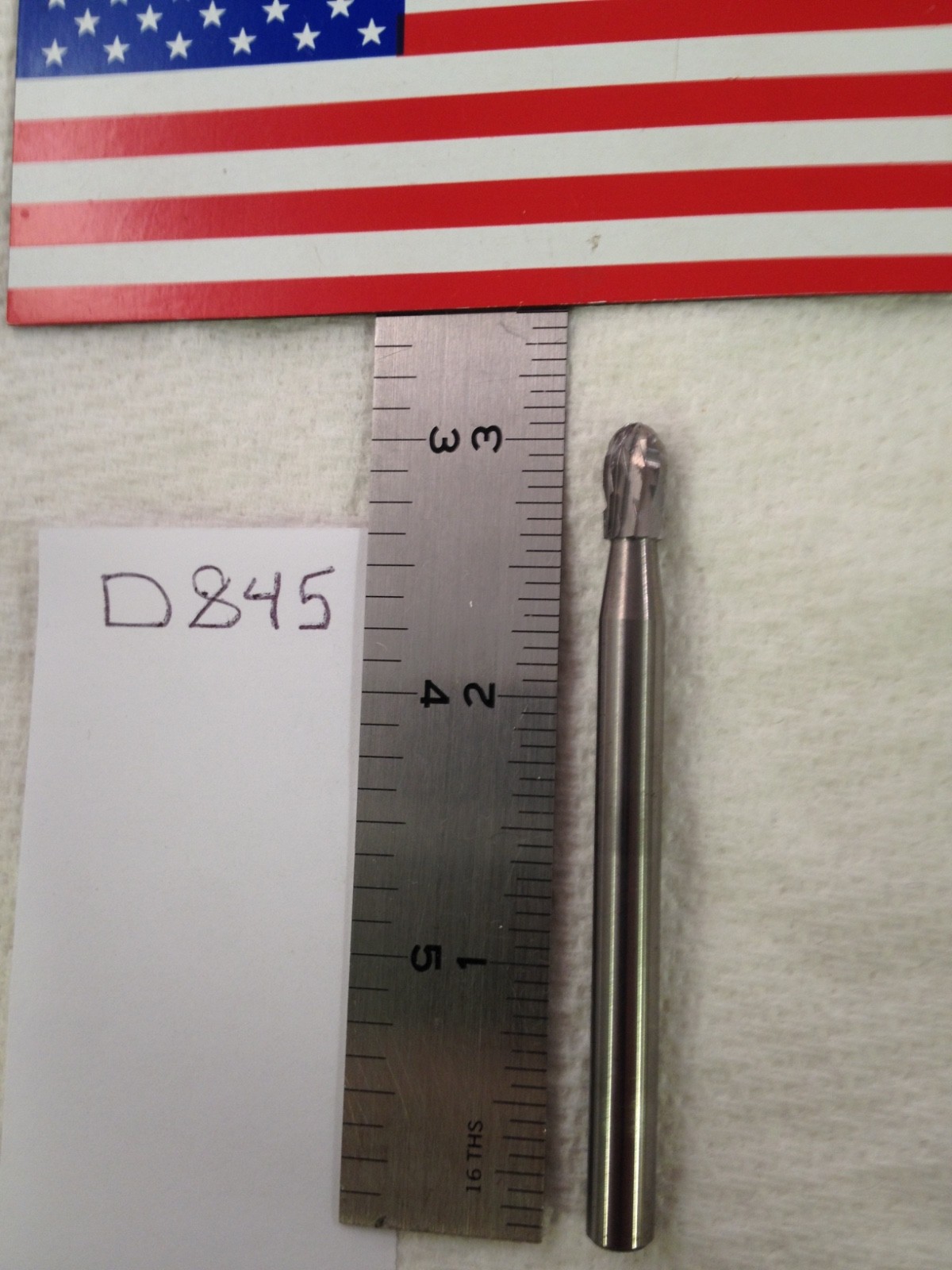NEW FALCON / SGS 1/4" SHANK CARBIDE BURR SE-1 egg DOUBLE CUT 3/8" LOC (D845)