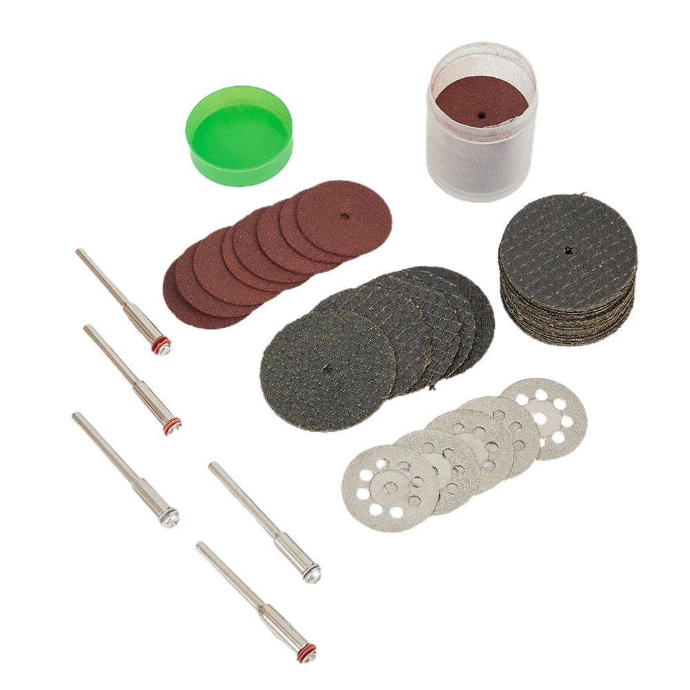 60X Cutting Disc Sanding Wheel Saw Cutter Mandrel Set Rotary Tool Accessories