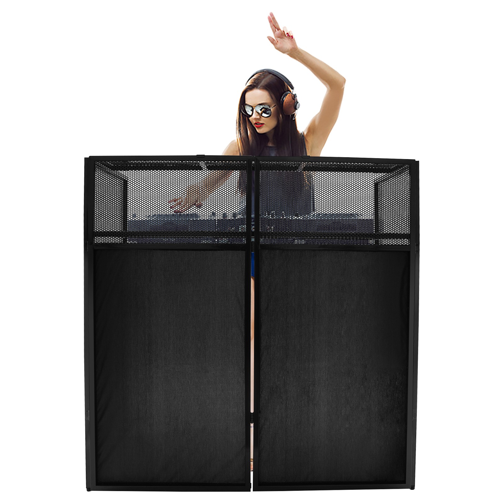 Rolling DJ Display Stand DJ Event Booth Facade Portable DJ Facade Booth Table
