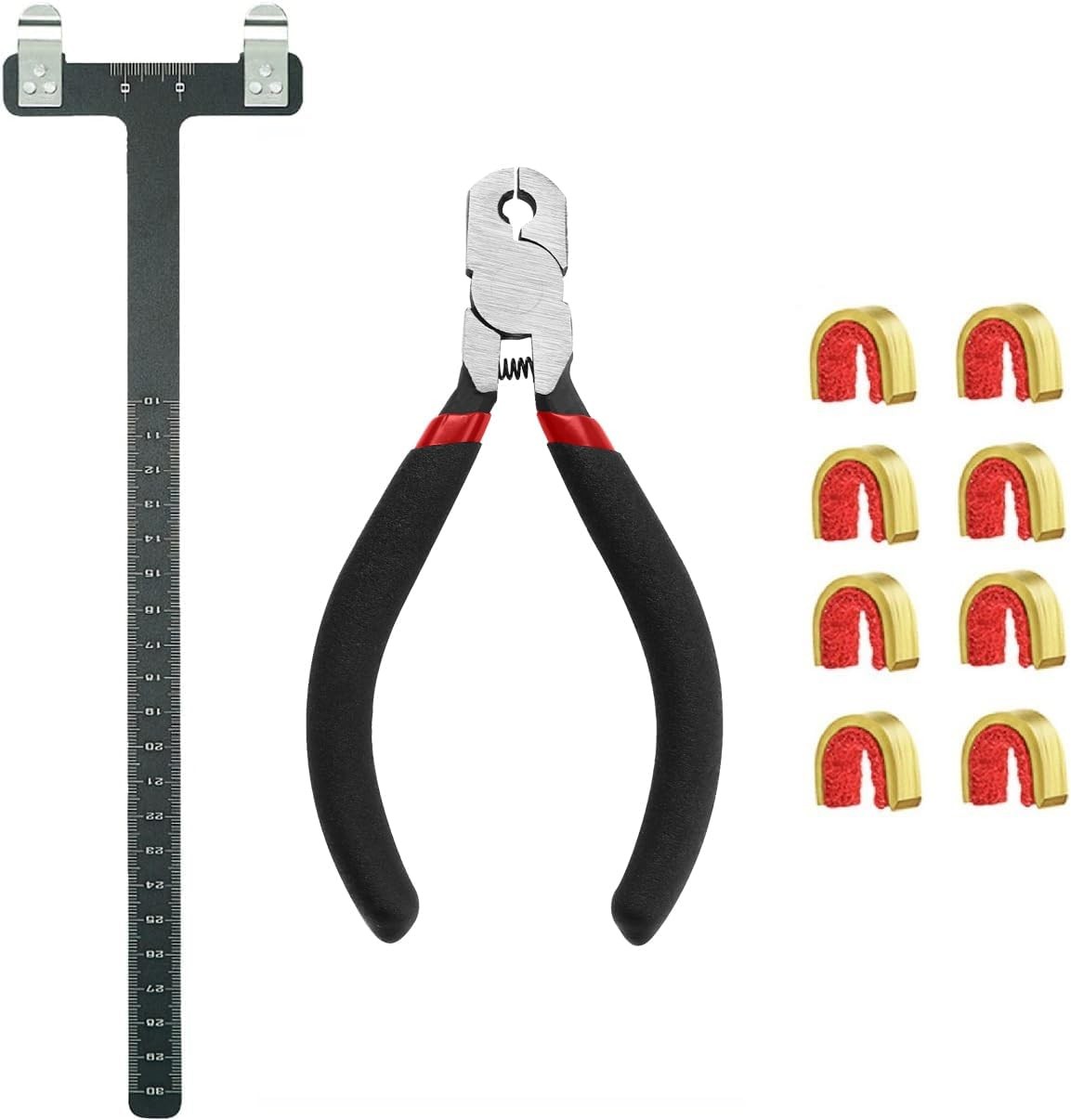 Archery Bow String Nocking Point Set With T Square Pliers For Recurve Compound