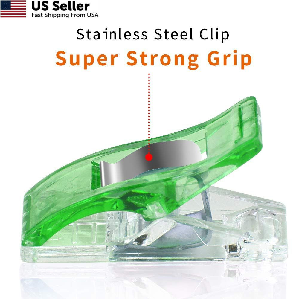 Sewing Clips with Tin Box, 100 Pcs Assorted 2.5x0.8x1.3 Centimeters,