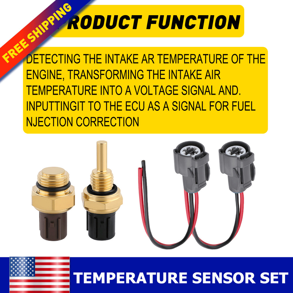 2PCS Coolant Temperature Sensor & Switch Set For Honda Civic Accord Acura RSX US