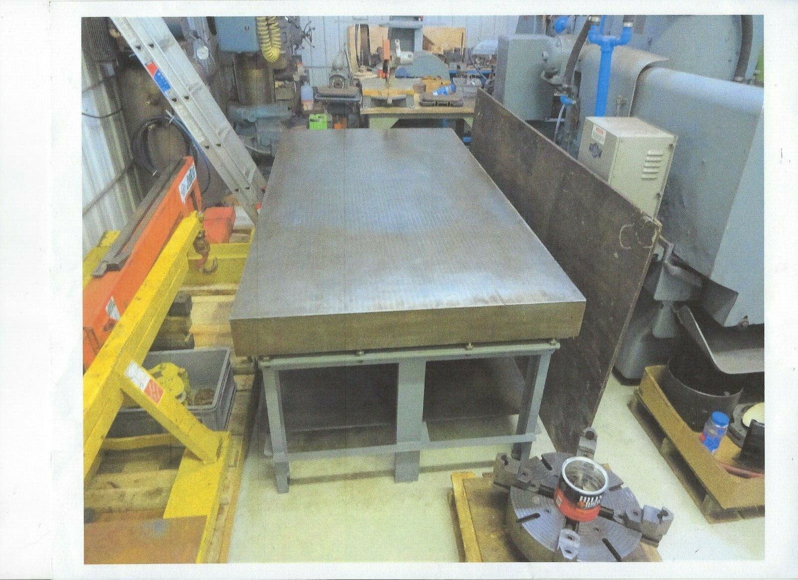 Challenge Machinery Layout Plate and Stand 48x96x6 - Lot Listing - Item 1049