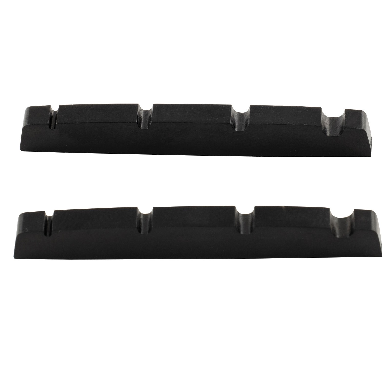 Musiclily Pro 2Pcs Black Slotted 42.3mm Flat Nuts For 4 String Precision Bass PB