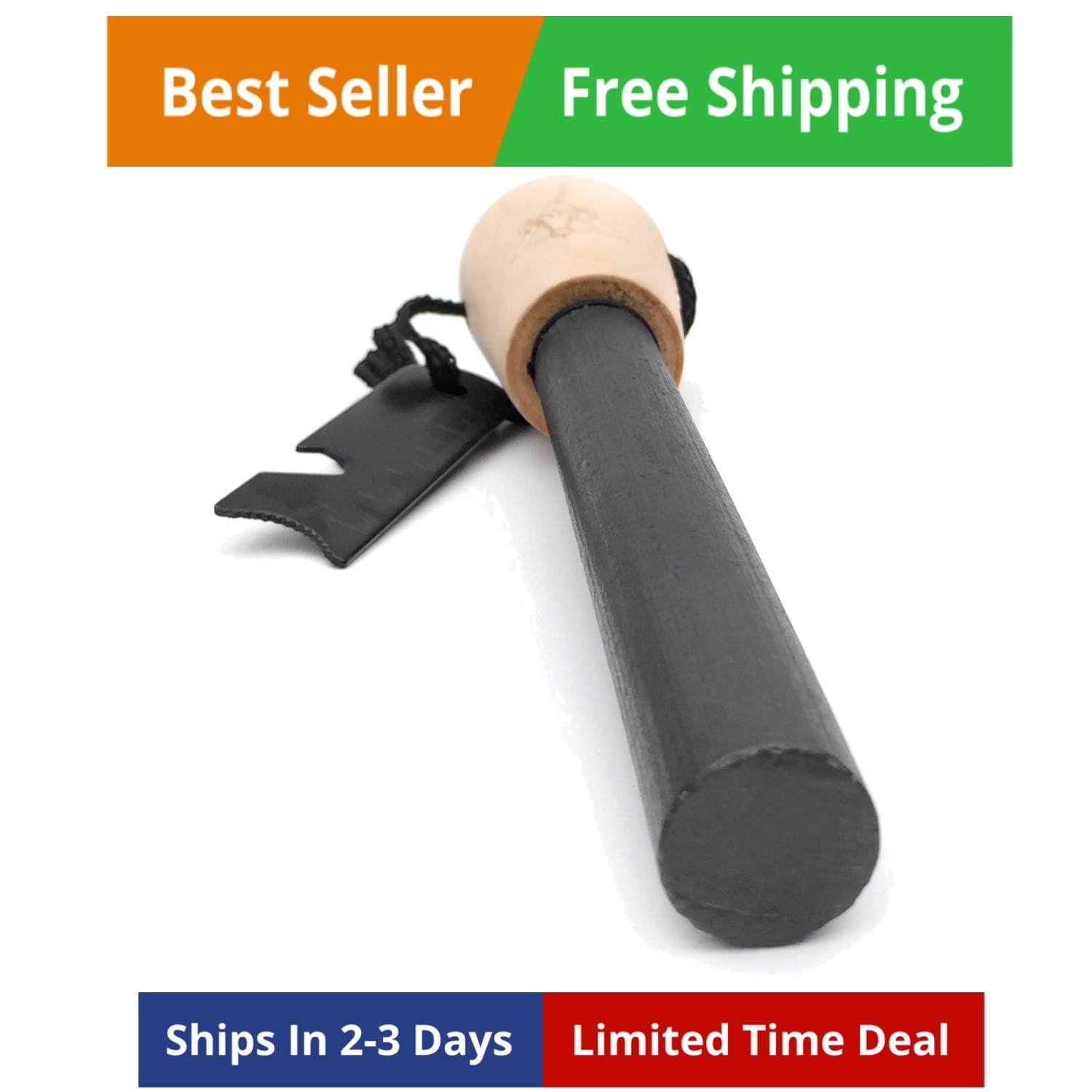 Ferro Rod | Extra Large 3/4" D x 6" | Long Term Survival Tool